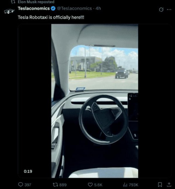 宝牛E配 马斯克Robotaxi今日上路：画饼十年终兑现！团队合影C位武汉理工校友引关注